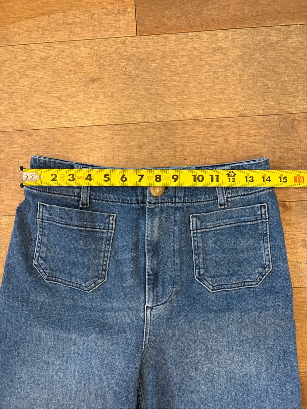 Anthropologie Colette high rise cropped relaxed wide-leg denim jeans - Picture 7 of 7
